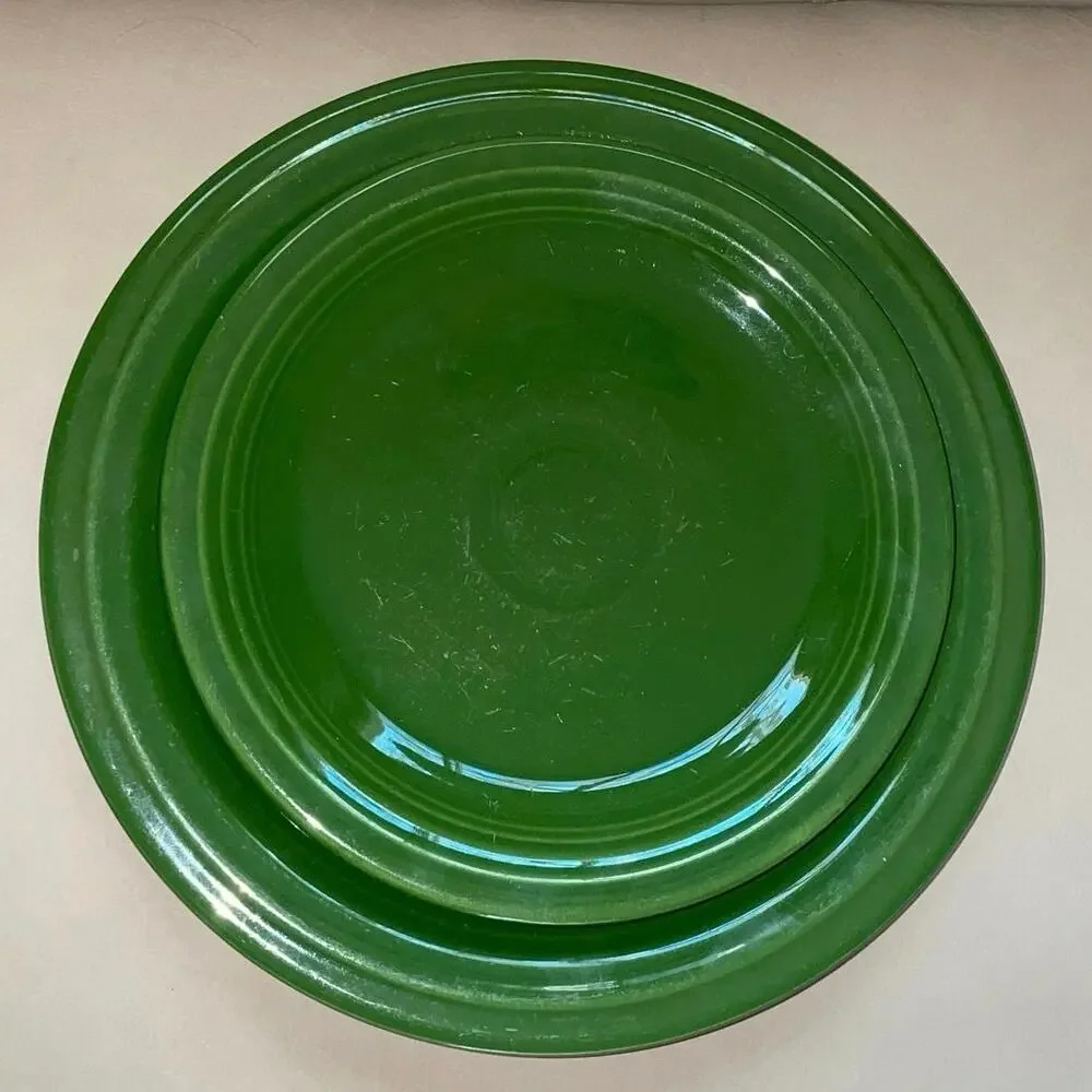 Vintage Fiestaware Forest Green Set: 9.5